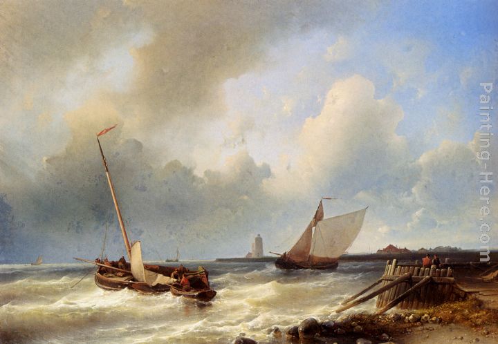 Shipping Off The Dutch Coast painting - Abraham Hulk Snr Shipping Off The Dutch Coast art painting